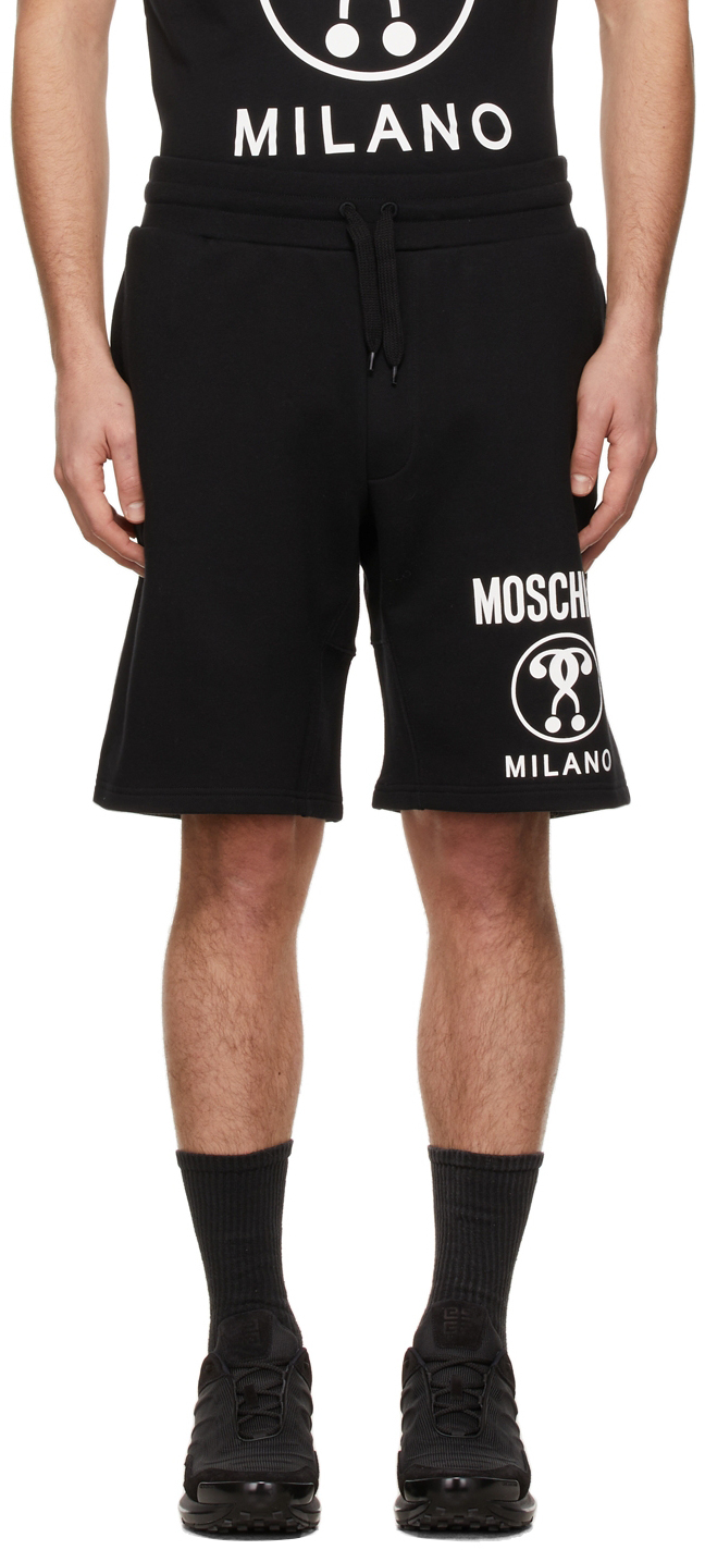 

Черные шорты с двойным вопросительным знаком Moschino