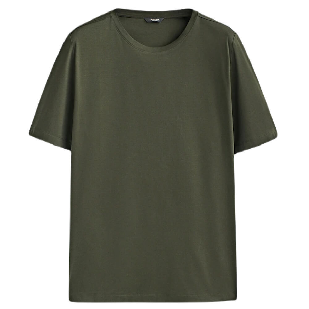 

Футболка Massimo Dutti Short Sleeve Mercerised, зеленый