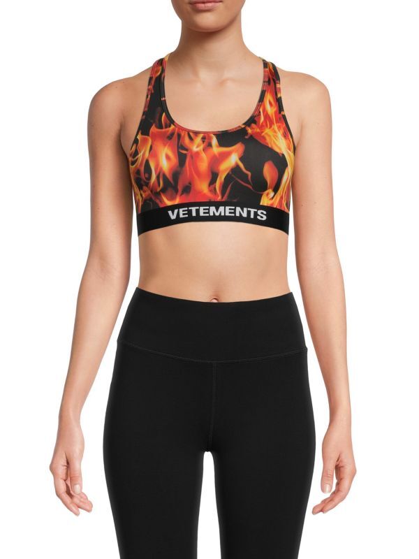 

Бюстгальтер Vetements графический спортивный, черный/красный