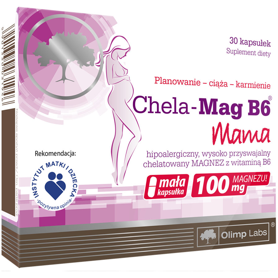 Olimp Chela Mag B6 Mama биологически активная добавка, 30 капсул/1 упаковка olimp labs биологически активная добавка к пище chela mag b6 690 мг 60 olimp labs витамины и минералы