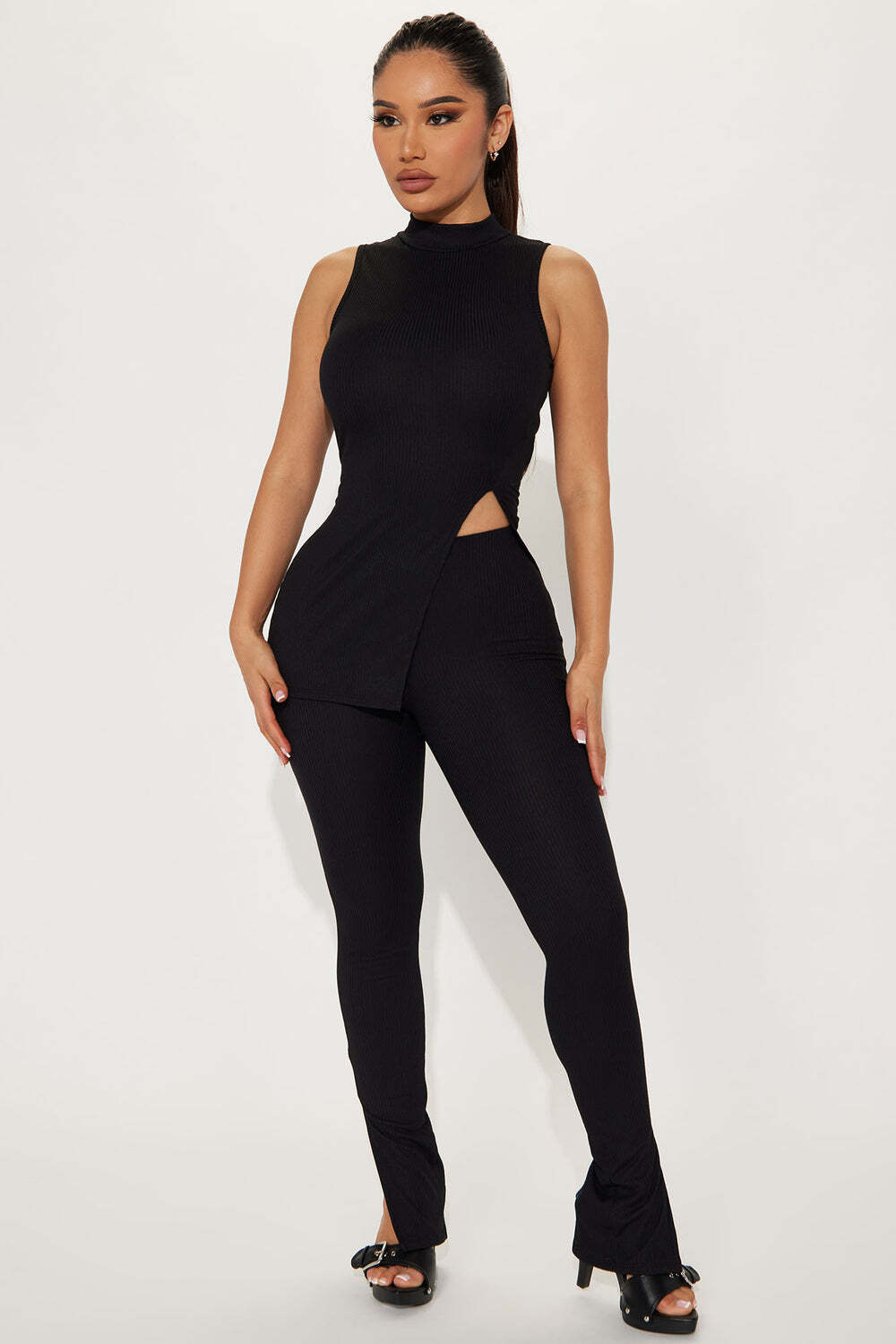 

Леггинсы Fashion Nova KSJ5307, черный