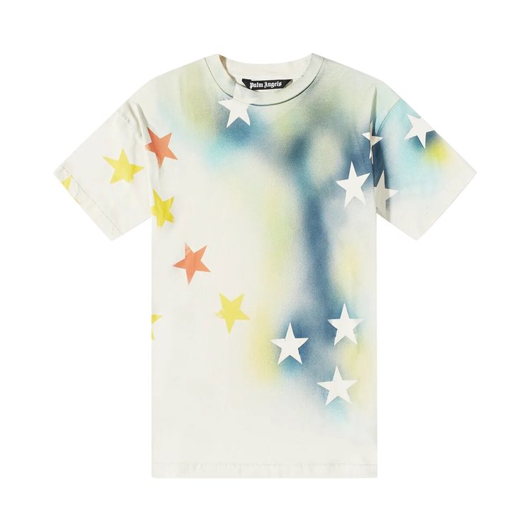 Футболка Palm Angels Sprayed Stars Vintage T-Shirt 'White', белый - фото