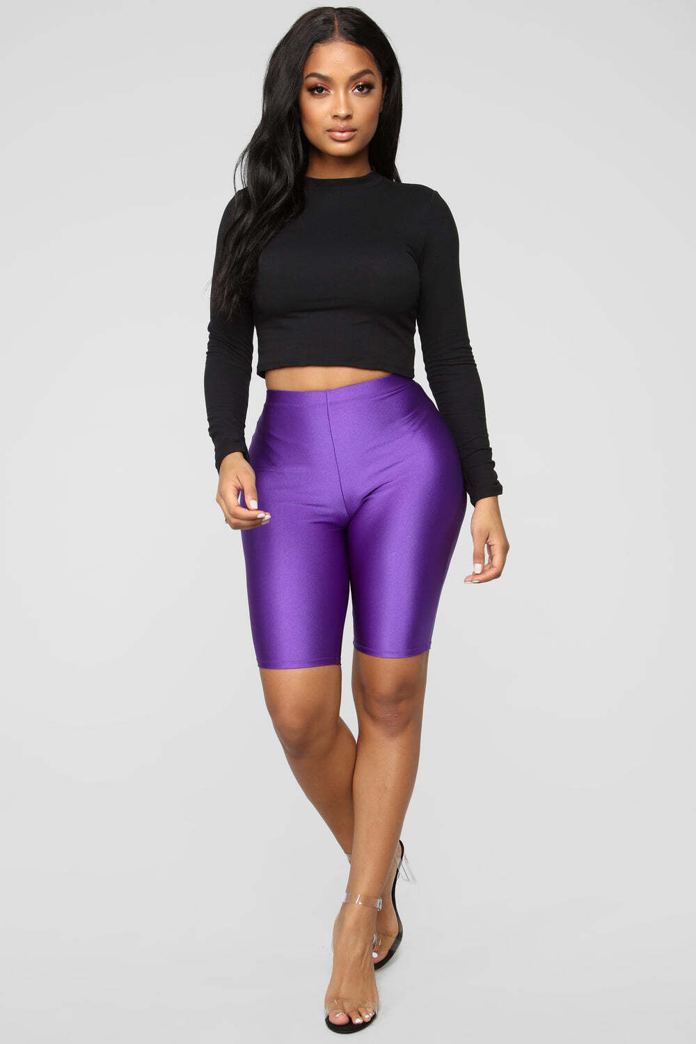 

Шорты Fashion Nova P1358, фиолетовый
