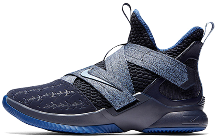 

Мужские баскетбольные кроссовки Nike Lebron Zoom Soldier 12, черненые, синие