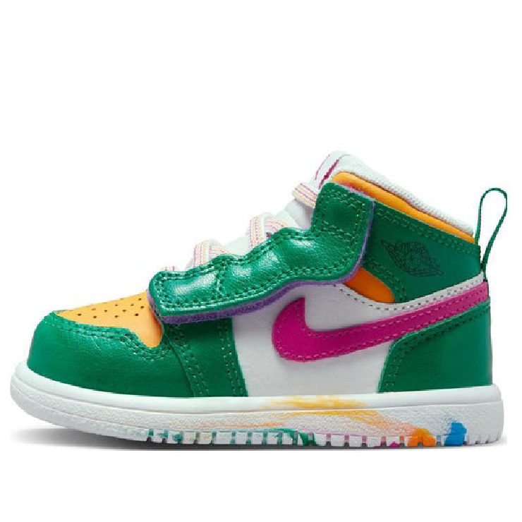 

Кроссовки (TD) Air Jordan 1 Mid Alt, зеленый/белый/мультиколор