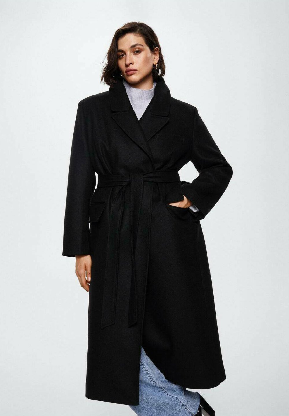 Mango sale black coat