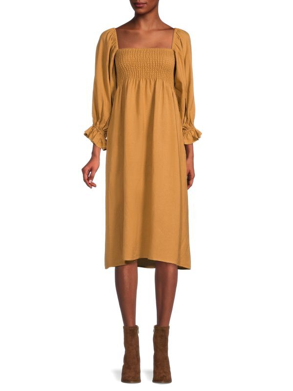 

Присборенное платье athena CAARA Mustard