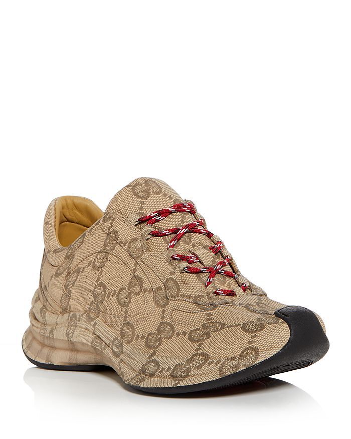 

Мужские низкие кроссовки с принтом GG Gucci
