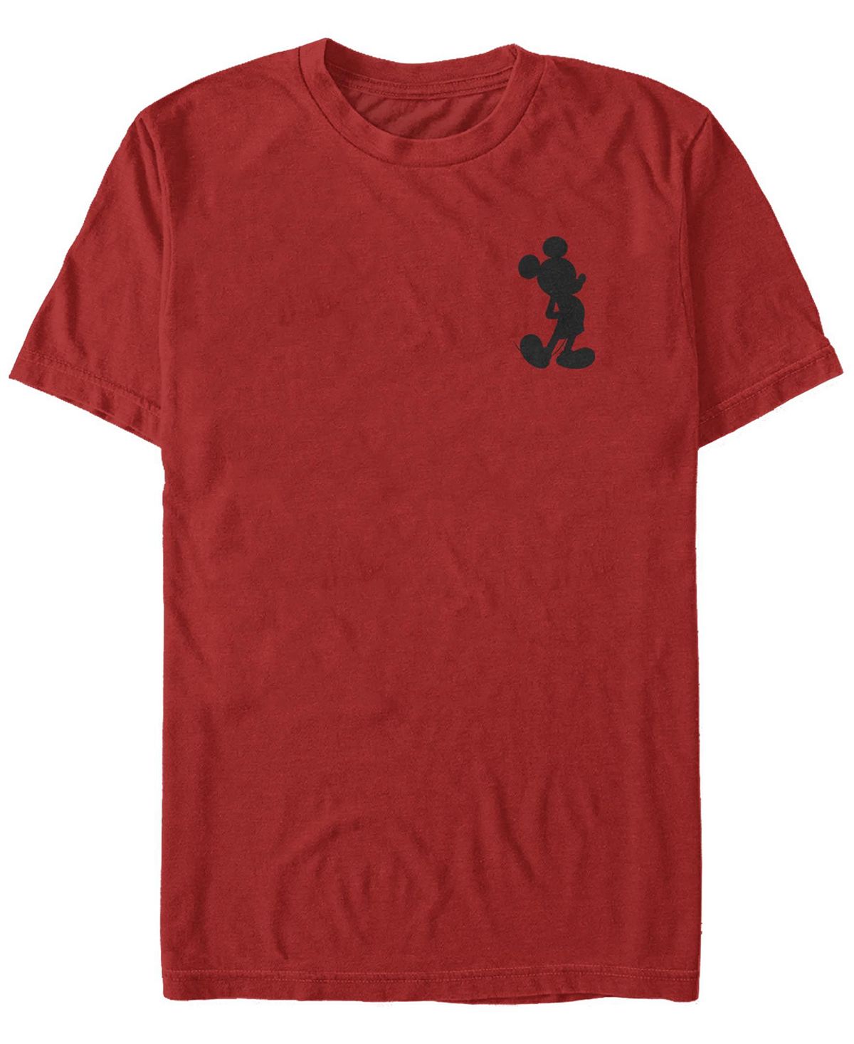 Мужская футболка с круглым вырезом и короткими рукавами с силуэтом микки мауса Fifth Sun, красный мужская классическая футболка с короткими рукавами и изображением микки вампира микки большого персонажа fifth sun