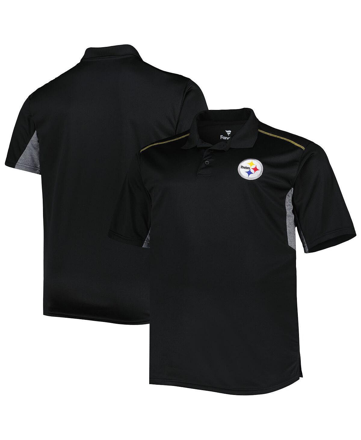 

Мужская черная рубашка-поло pittsburgh steelers big and tall team color Profile, черный