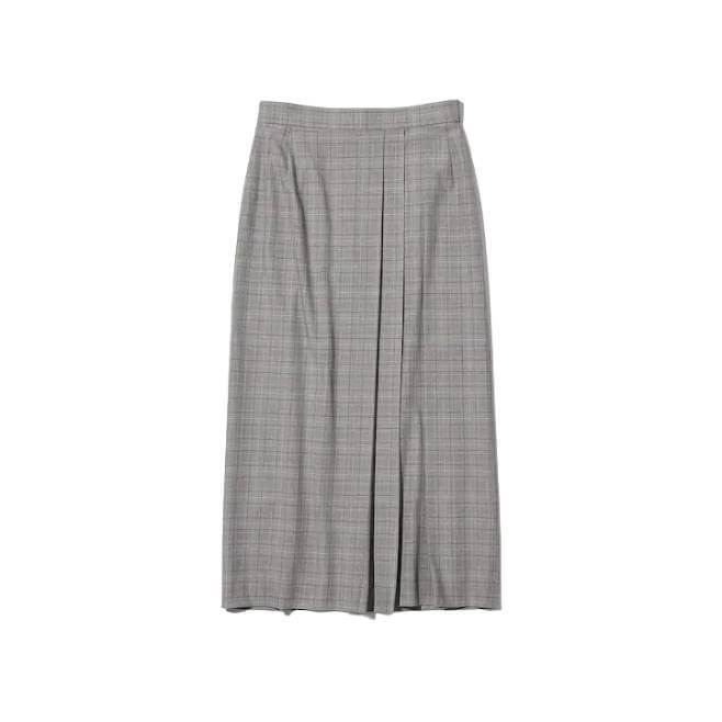 

Юбка Uniqlo Side Pleated Checked Narrow, серый
