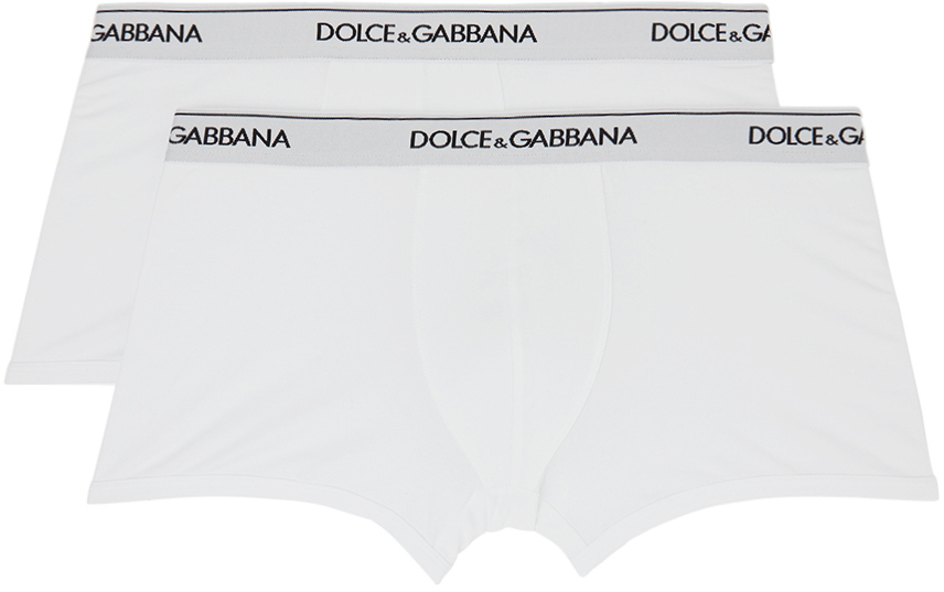 

Набор из двух белых трусов-боксеров Dolce & Gabbana