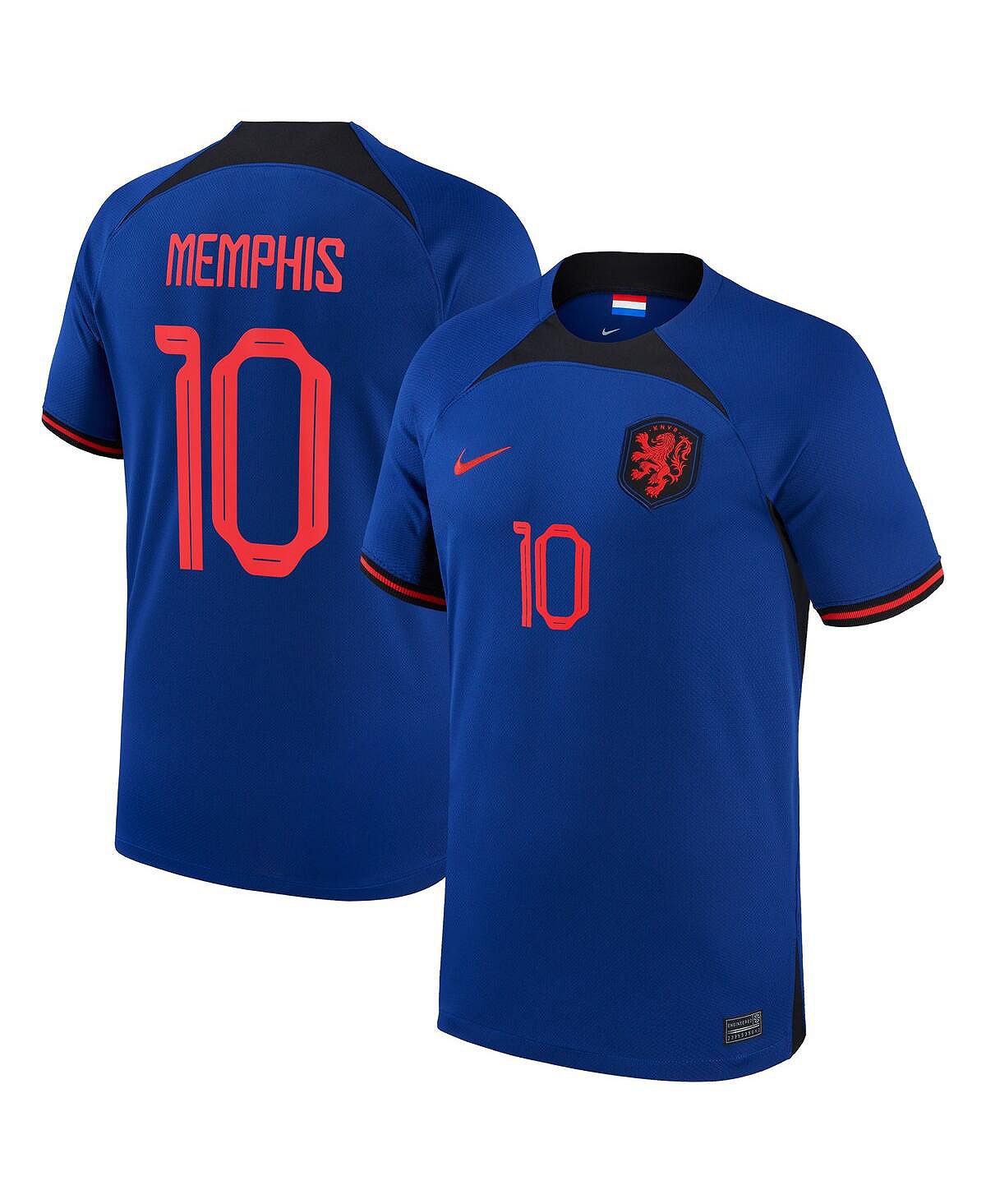 Футболка Nike Men's Memphis Depay Blue Netherlands National Team 2022/23, синий пауэрбанк камень заряд бодрости на 2022 год