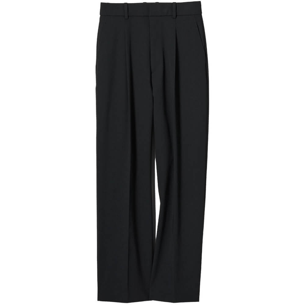 

Брюки Uniqlo Wide-Fit Pleated Pants, черный