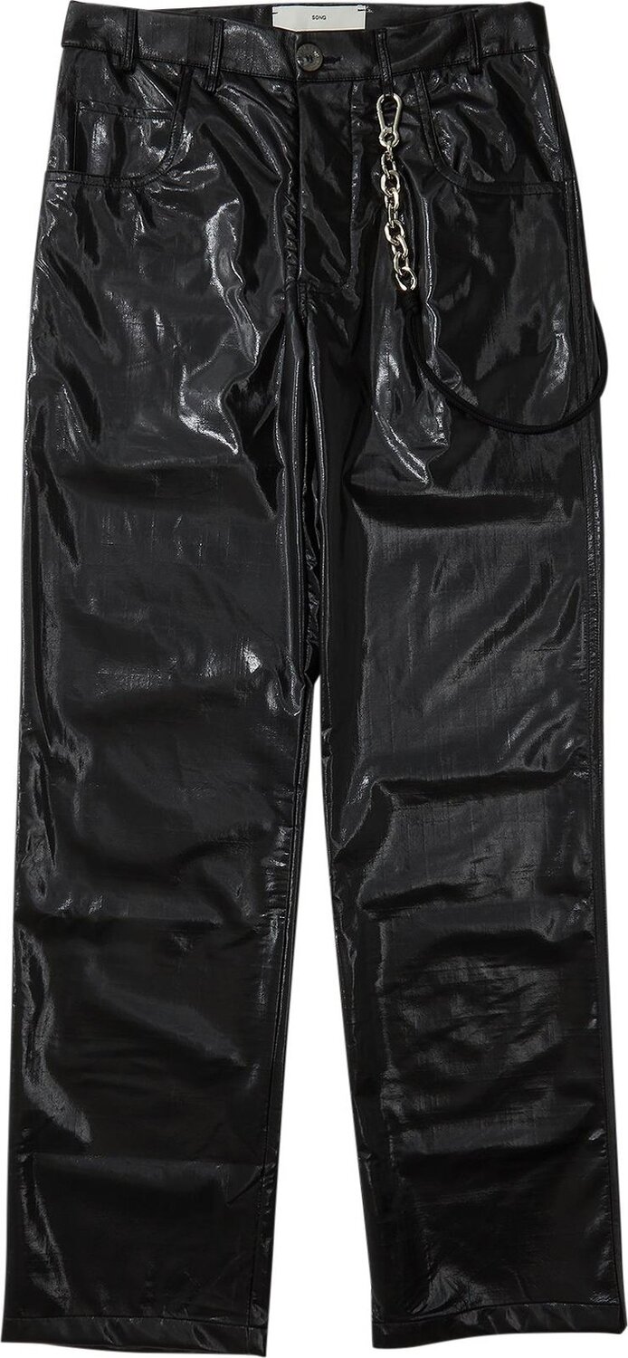 

Брюки Song for the Mute Long Work Pants 'Black Leather', черный