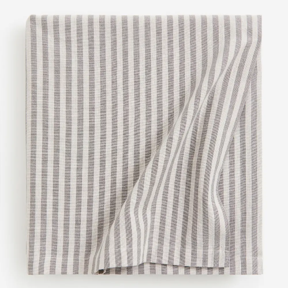 

Скатерть H&M Home Striped Cotton, серый