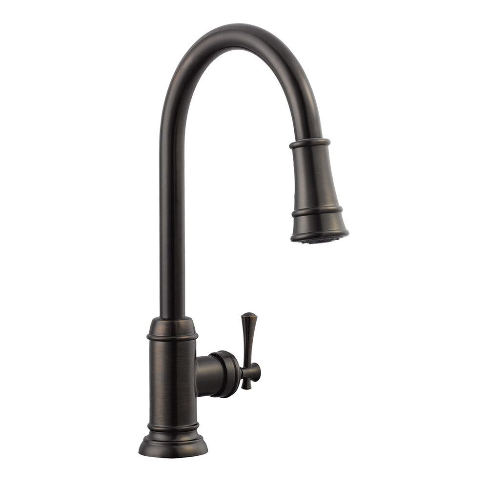 

Однорычажный кухонный смеситель Design House Ironwood с распылителем, brushed bronze