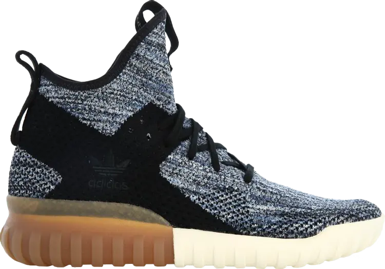

Кроссовки Adidas Tubular X Primeknit 'Black Blue', серый
