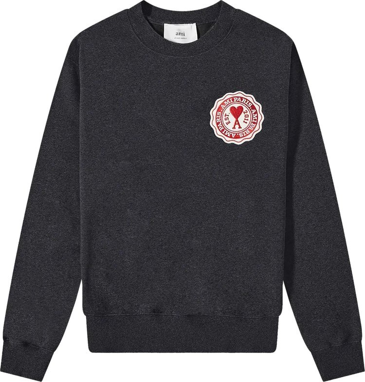 

Толстовка Ami France Patch Sweatshirt 'Anthracite', серый