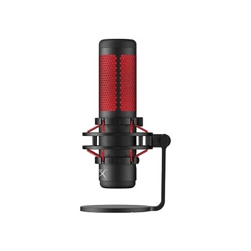 Микрофон игровой (для стриминга) HyperX QuadCast, черный/красный микрофон hyperx quadcast s rgb usb бело серый