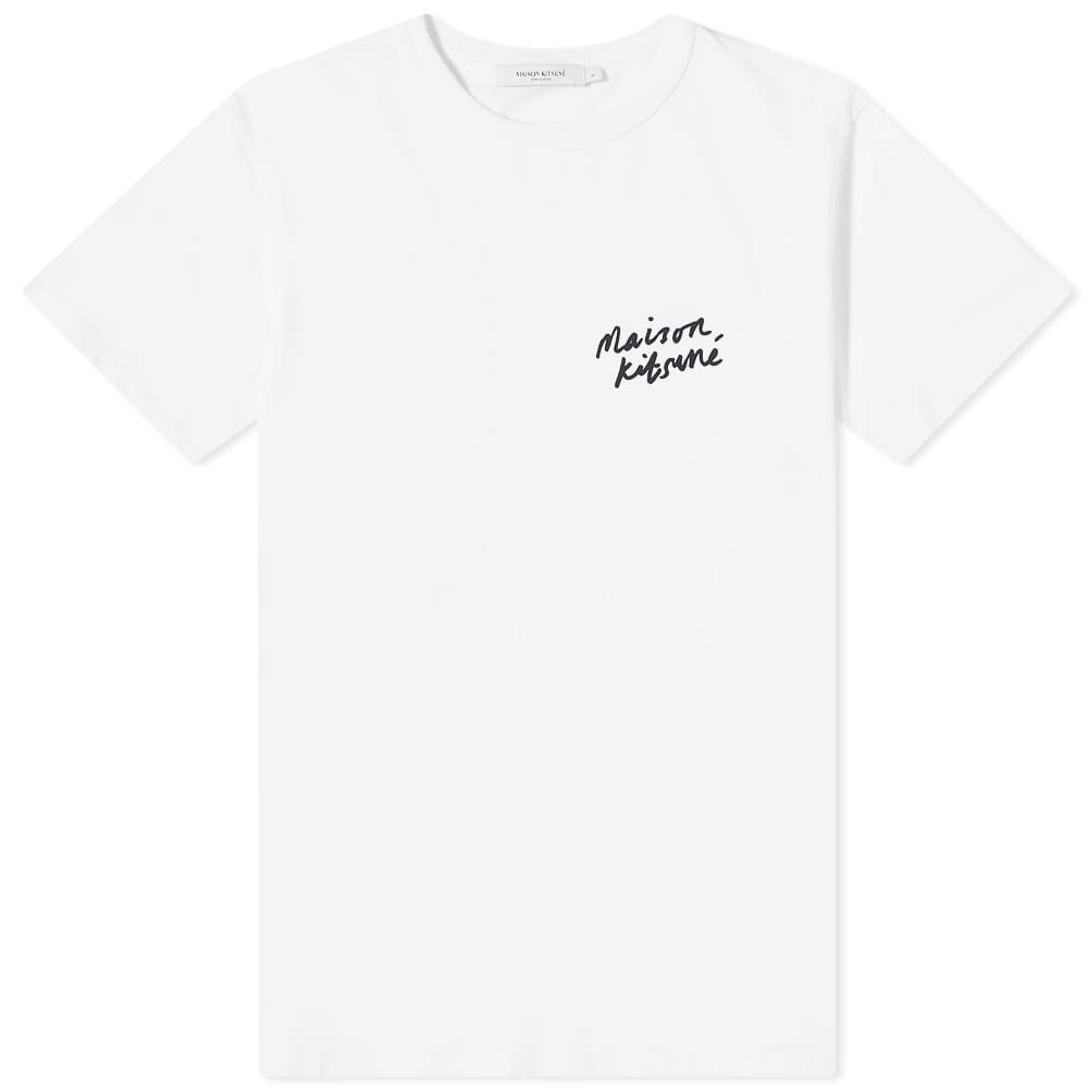 

Футболка Maison Kitsuné Mini Logo Handwriting Tee, Белый