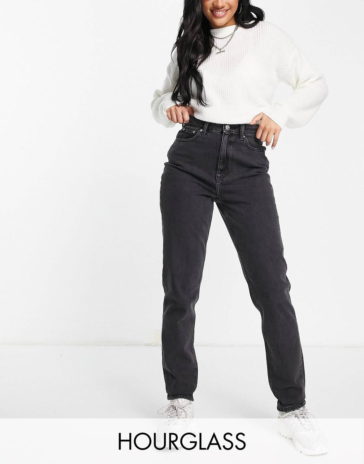 

Черные зауженные джинсы в винтажном стиле ASOS DESIGN Hourglass