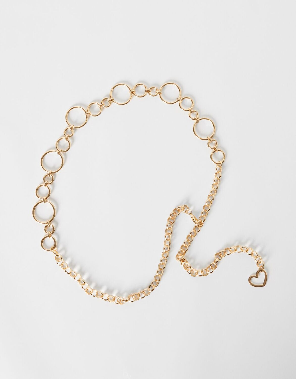 

Ремень Bershka Chain With Rings, золотой