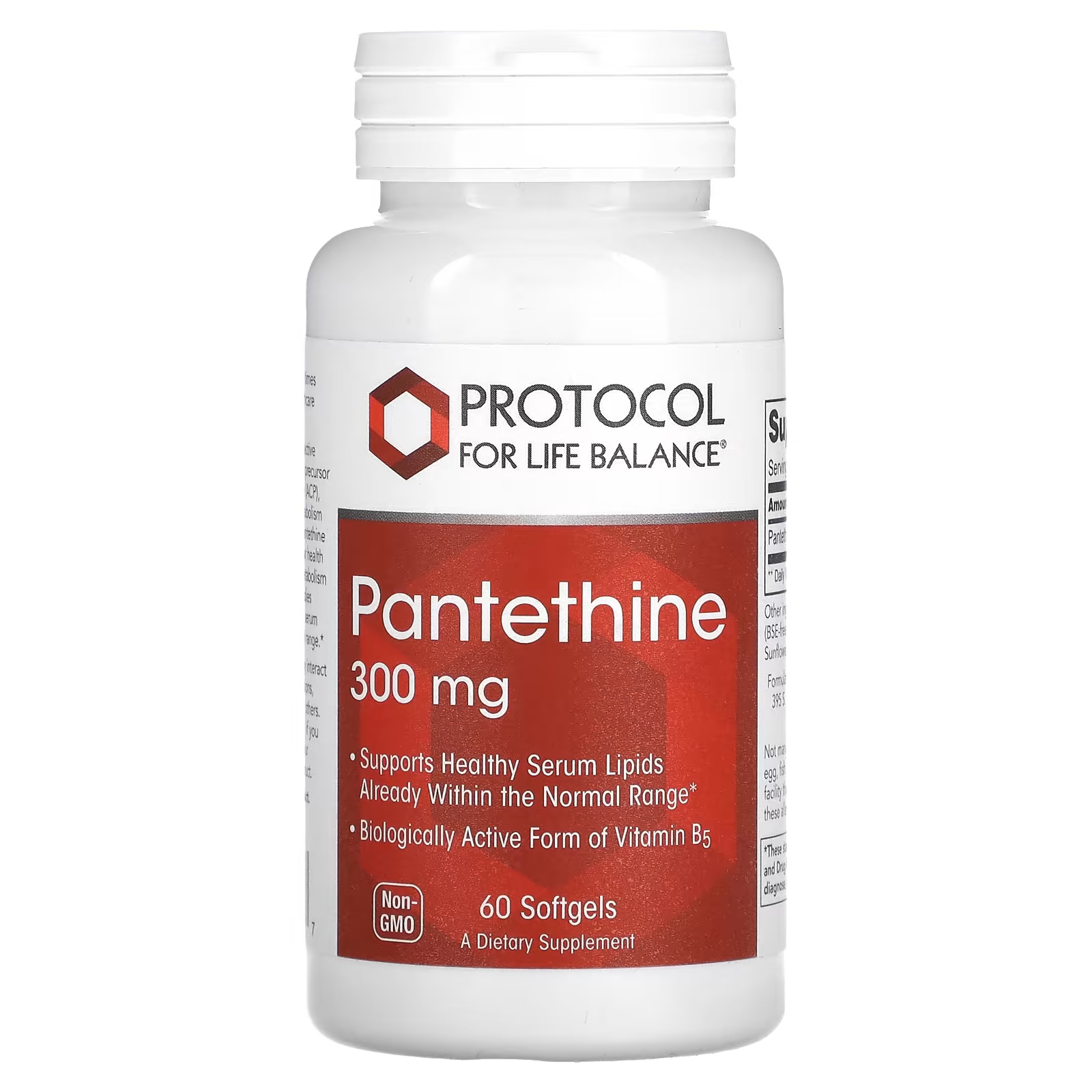Пантетин 300 мг 60 мягких таблеток Protocol for Life Balance