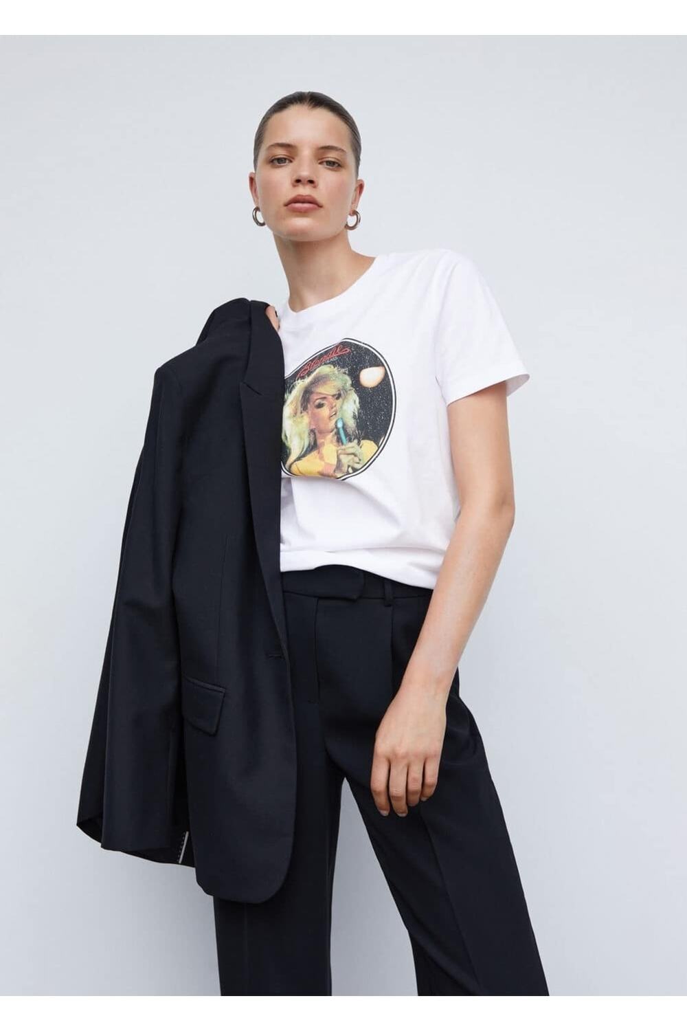 

Футболка «Блонди» Mango, белый