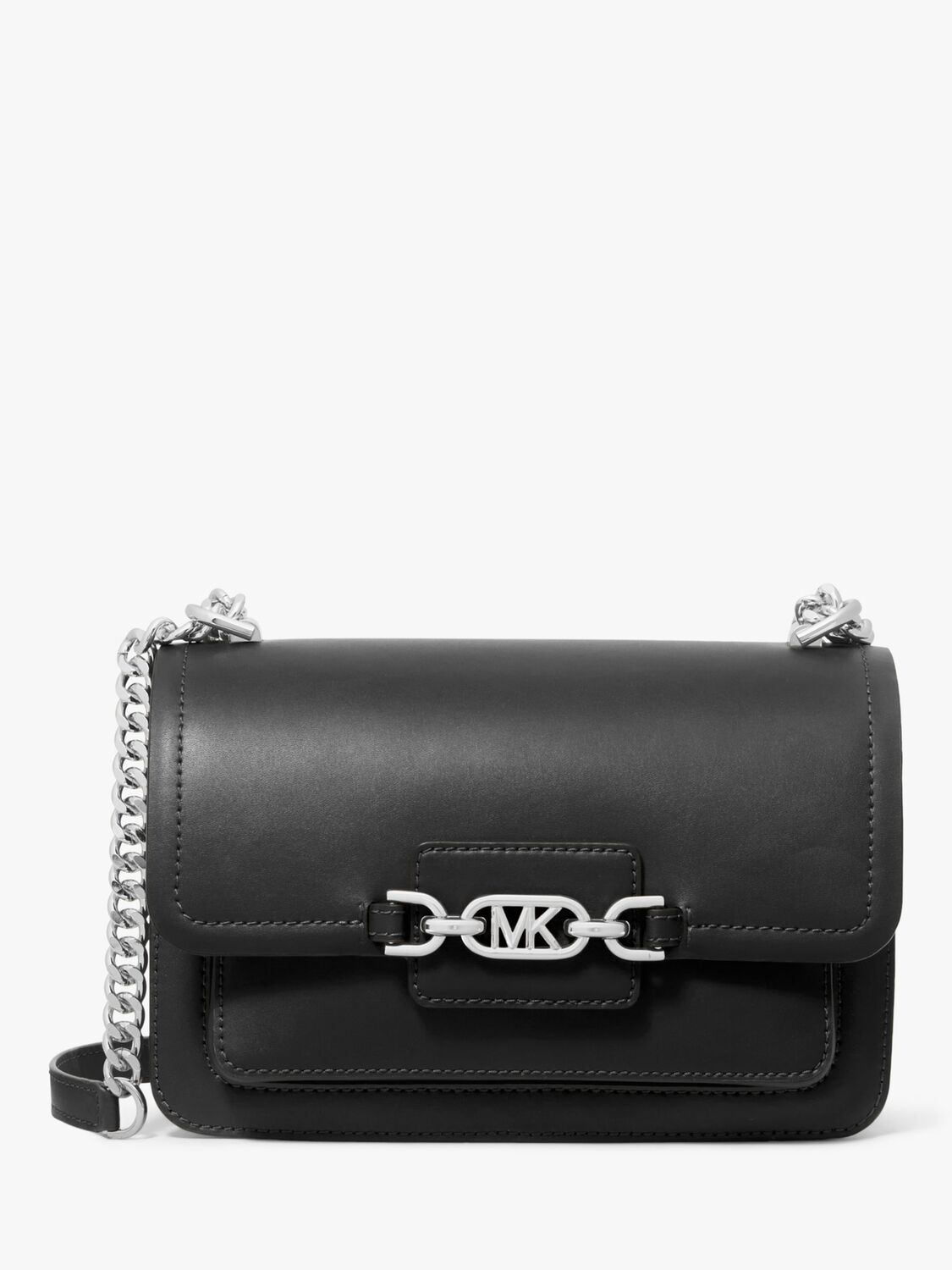 

Кожаная сумка через плечо Heather Michael Kors, черное серебро