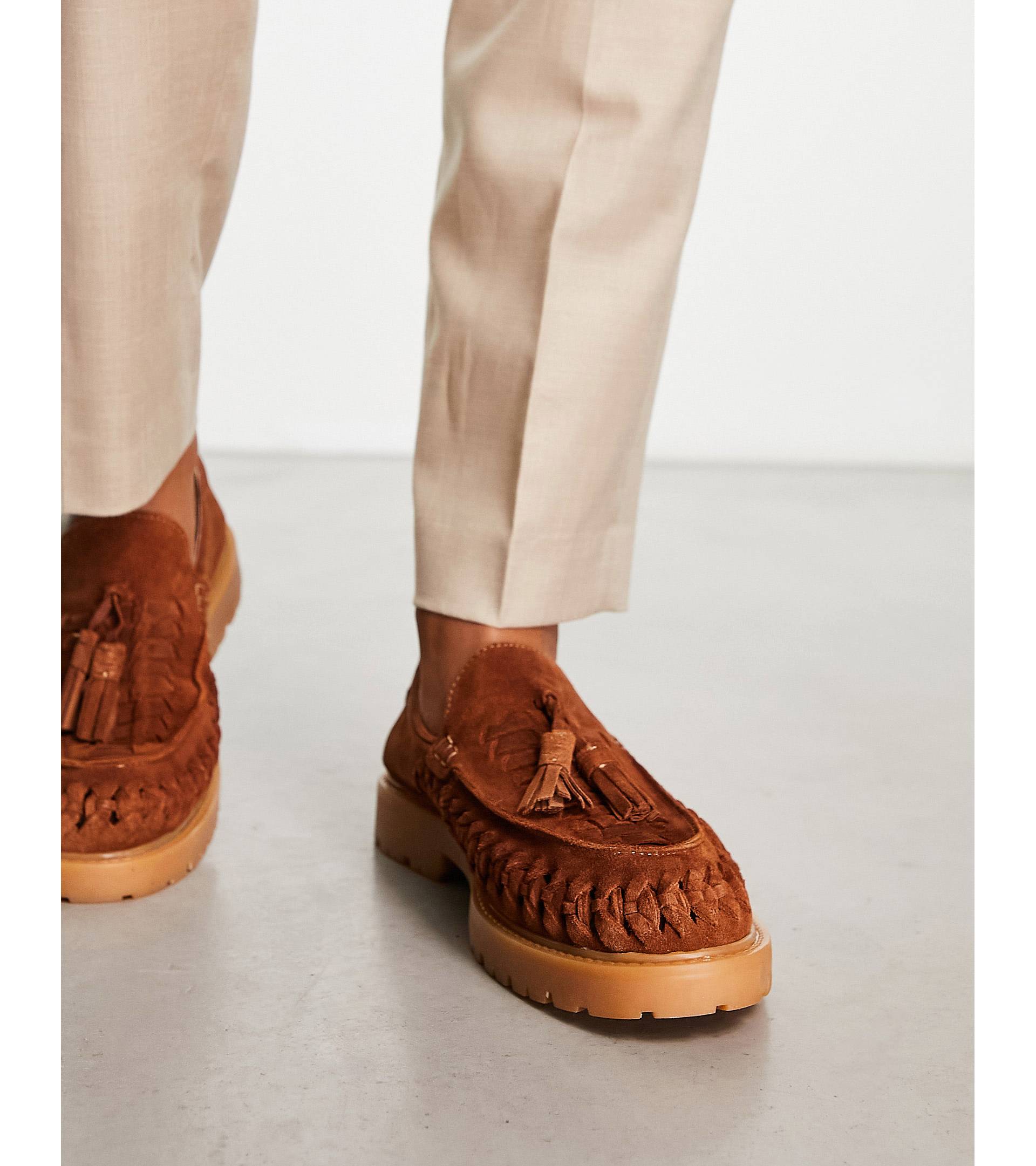 Светло-коричневые замшевые лоферы H by Hudson Exclusive Byford бордовые ботинки на шнуровке h by hudson exclusive amos