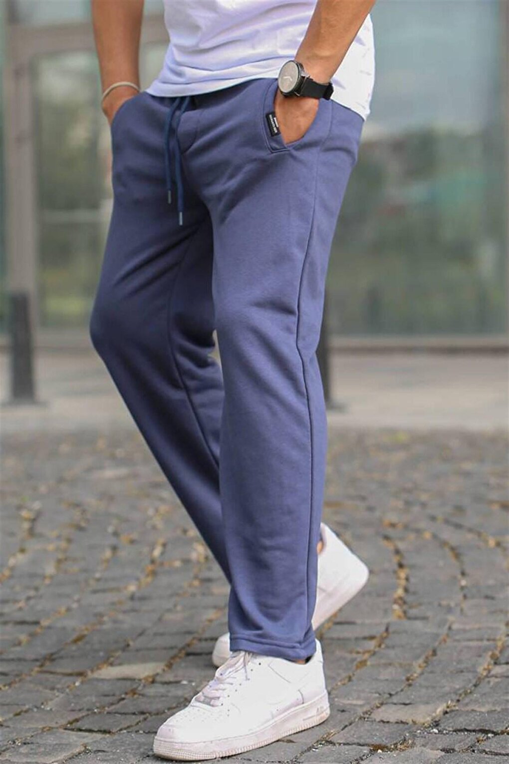 Базовые спортивные штаны темно-синие 5479 MADMEXT