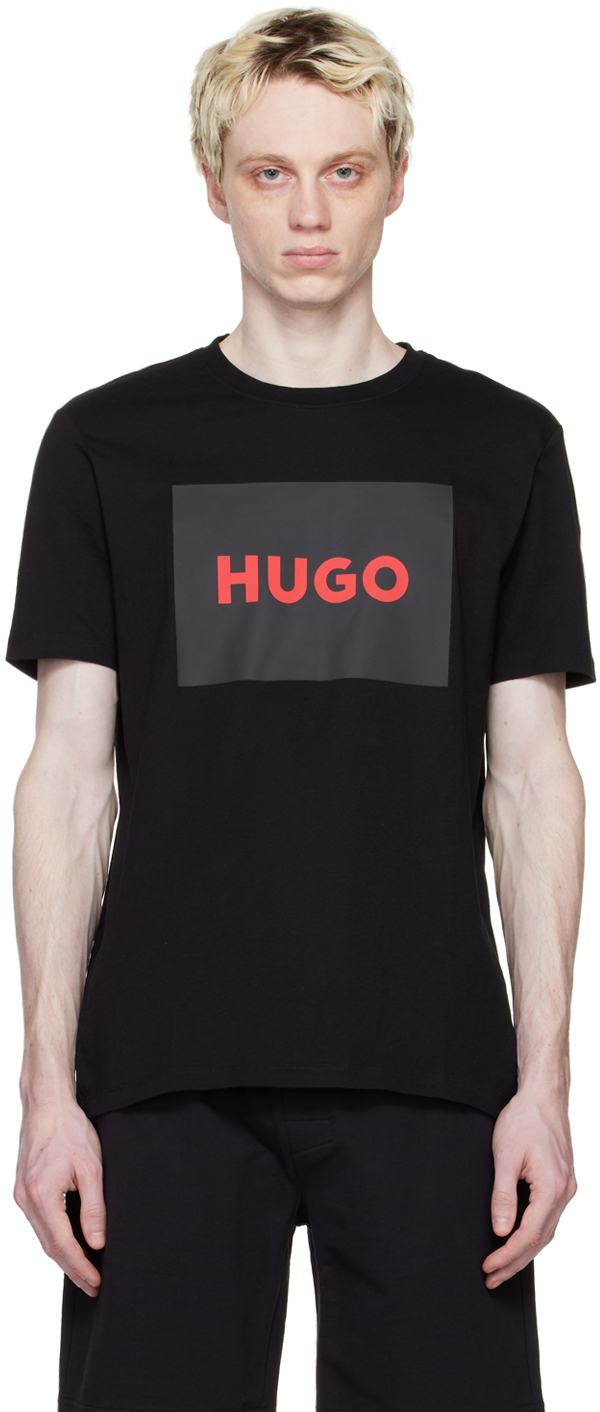 

Футболка с черной этикеткой Hugo