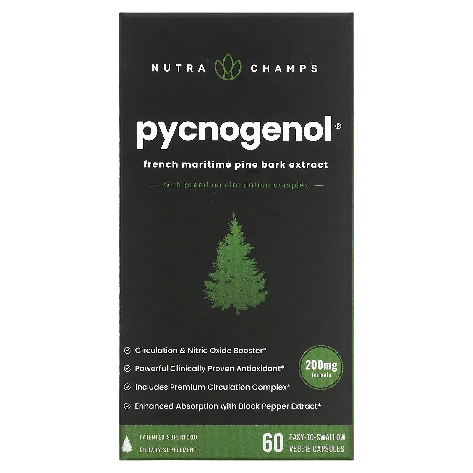 NutraChamps, Пикногенол, 100 мг, 60 растительных капсул, которые легко глотать гидроизоляция олимп 26932