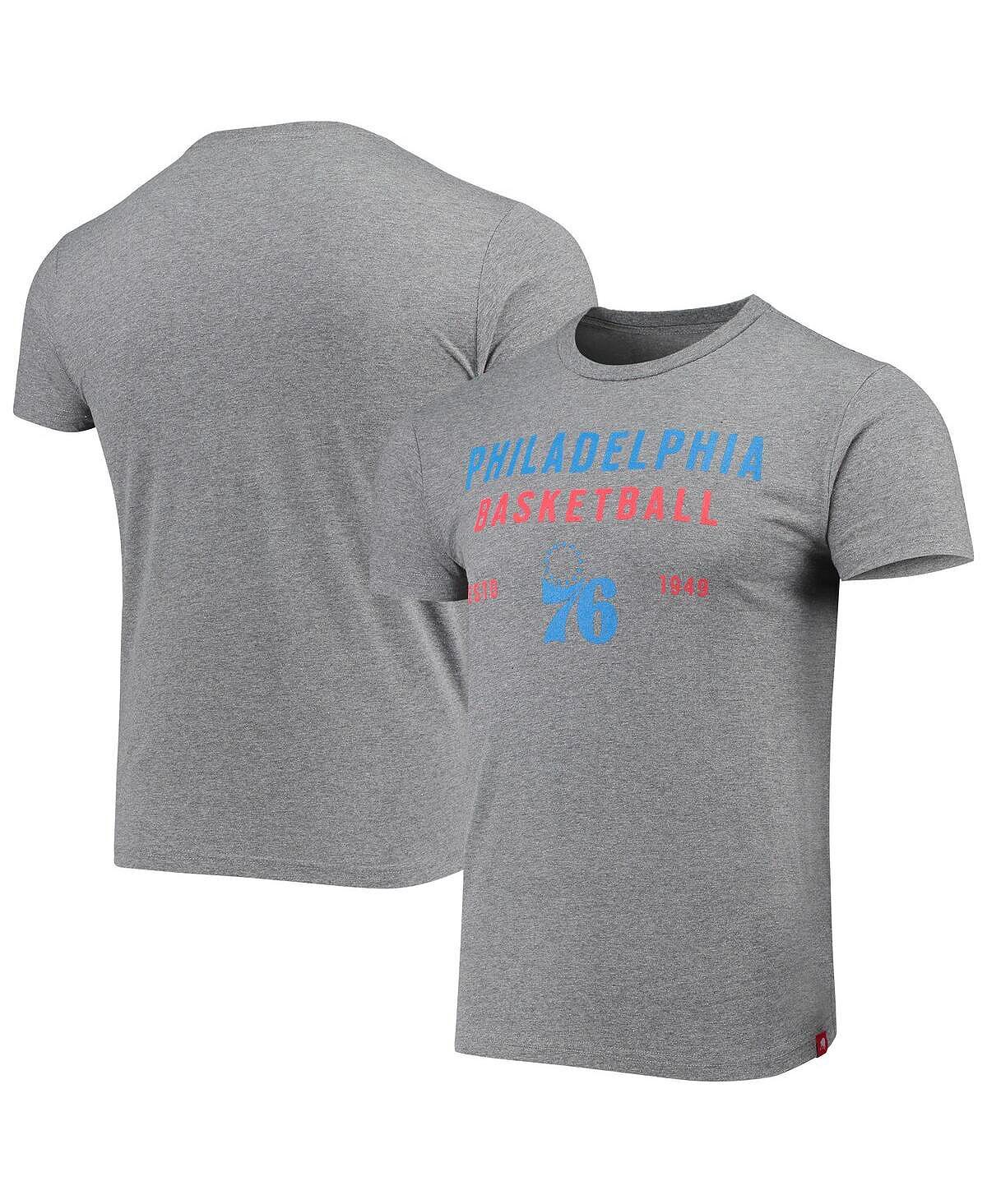 

Мужская серая футболка philadelphia 76ers comfy tri-blend Sportiqe, серый