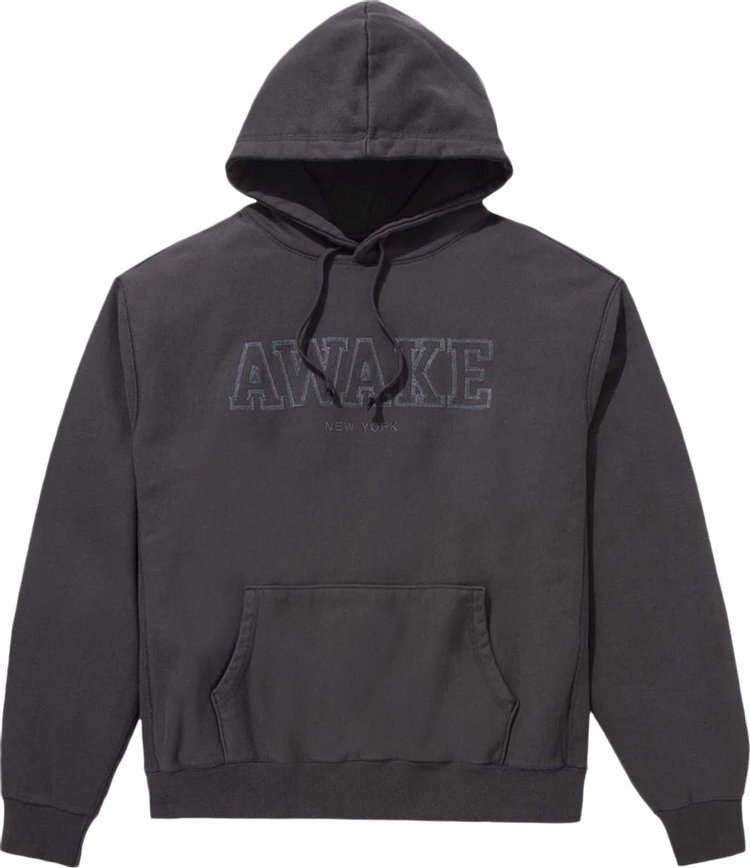 

Худи Awake NY Military Logo Embroidered Hoodie 'Charcoal', коричневый