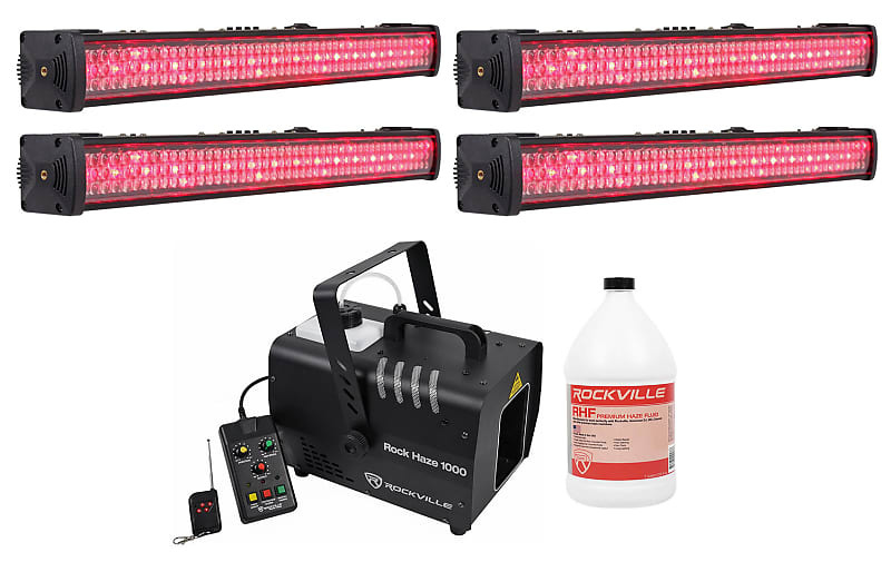 

(4) Прожекторы MEGA GO BAR 50 RGBA с питанием от батарей DMX Wash Lights+Hazer+Fluid для американских диджеев American DJ 4) MEGA GO BAR 50 RGBA+ROCKHAZE 1000+RHF