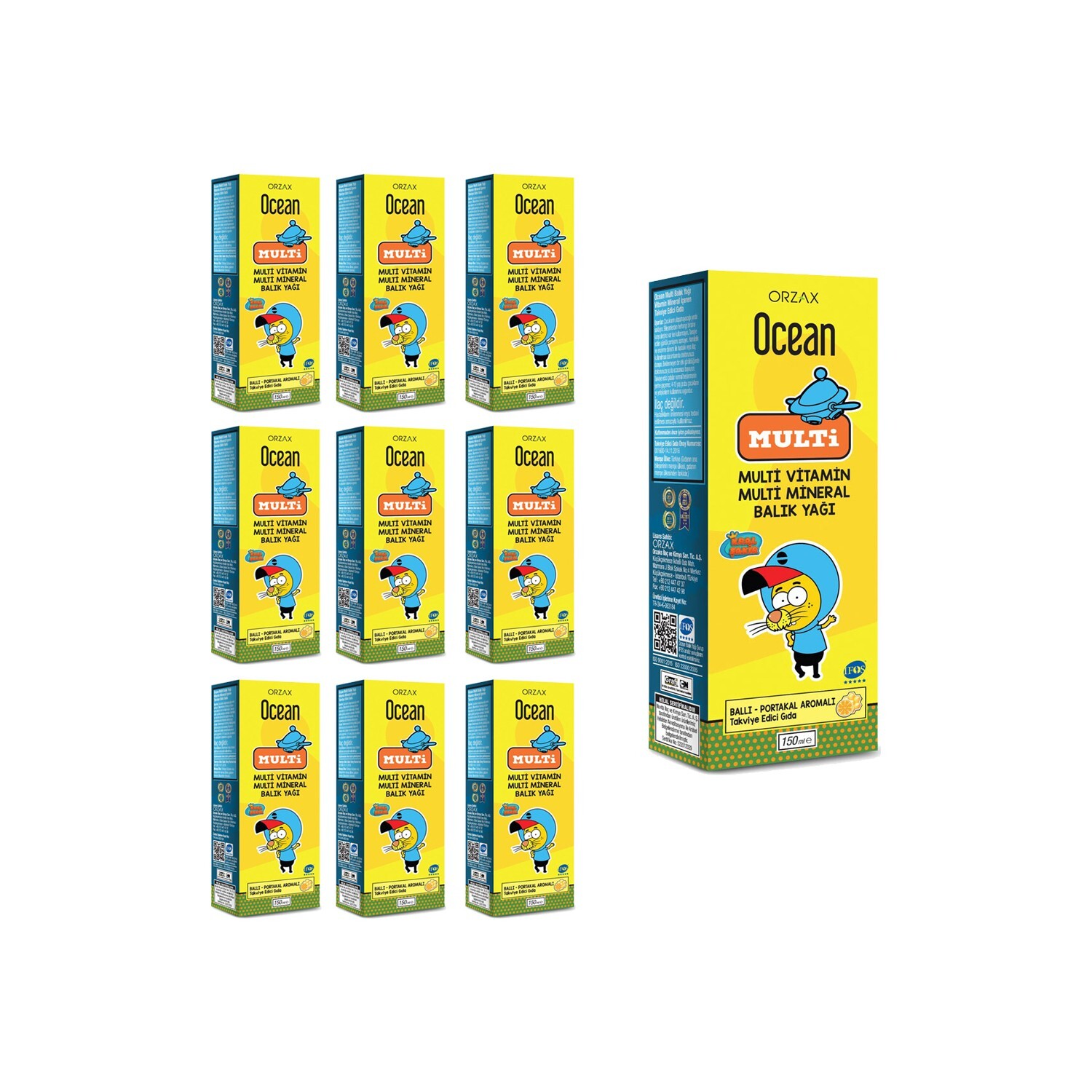 

Сироп Ocean Multi Syrup, 10 банок по 150 мл