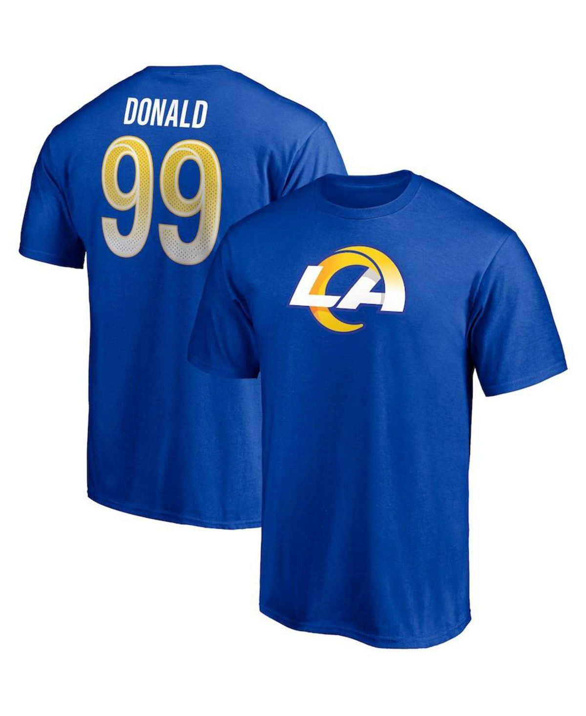 Мужская футболка с изображением имени и номера игрока aaron donald royal  los angeles rams player Fanatics