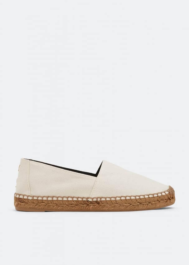 

Эспадрильи SAINT LAURENT YSL embroidered espadrilles, белый