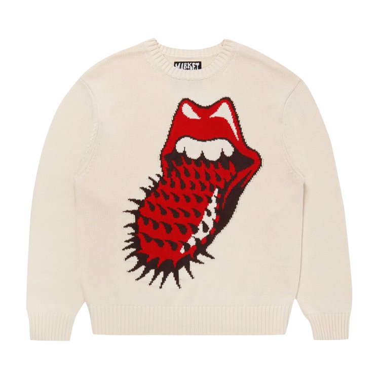 market x rolling stones dragon Свитер Market x Rolling Stones Spiked Logo Sweater 'White', белый