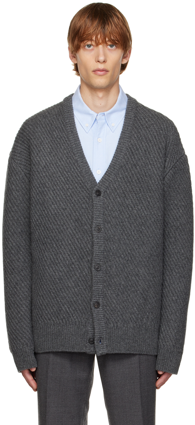 

Серый кардиган в рубчик Solid Homme