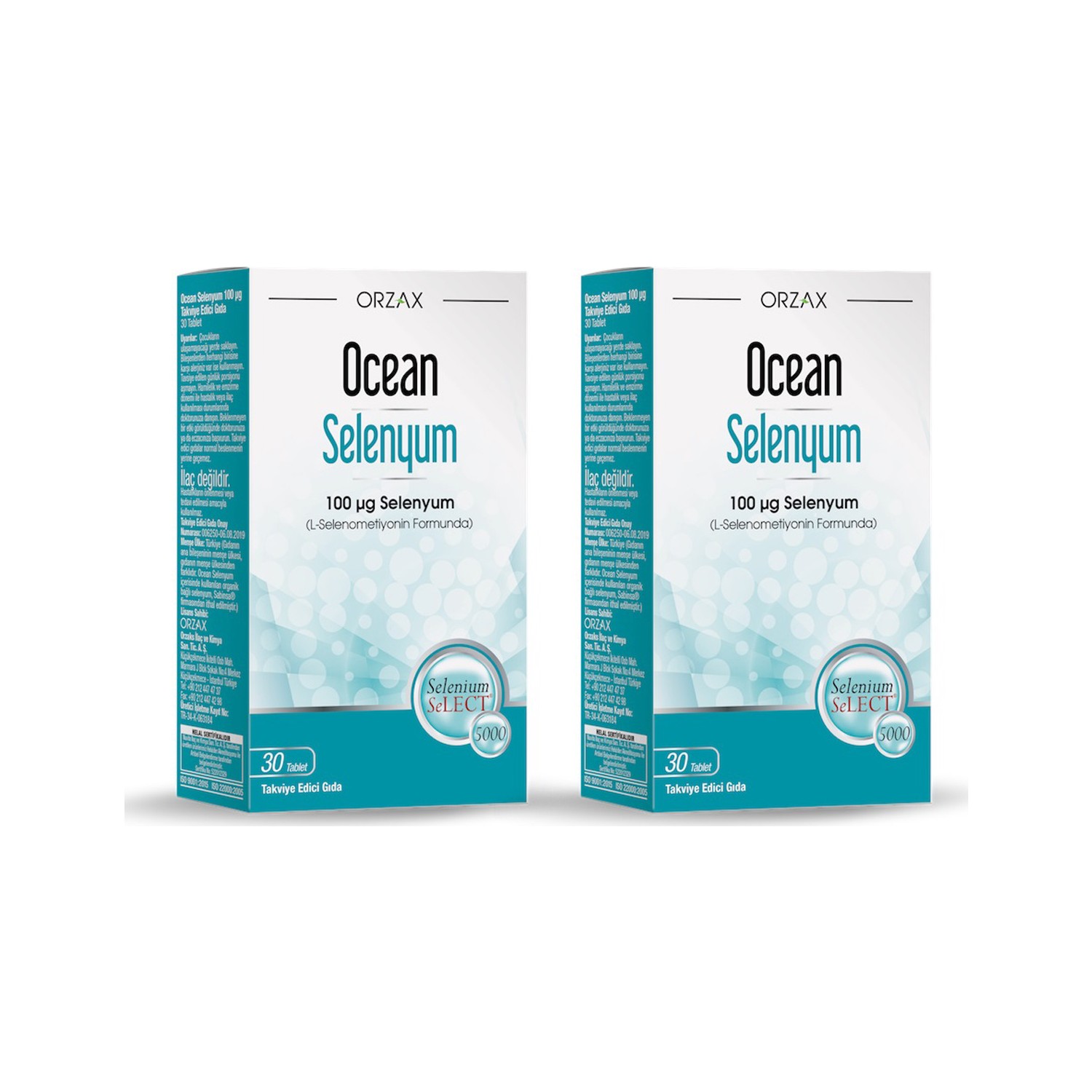 Селен Orzax Ocean 100 мкг, 2 упаковки по 30 таблеток solgar калий пищевая добавка 100 таблеток