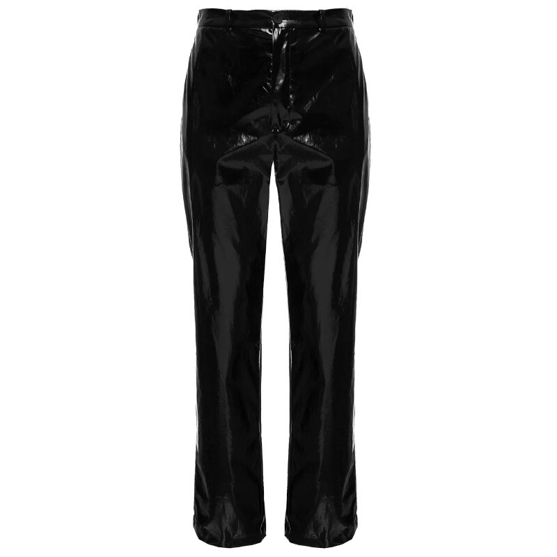 

Брюки Balenciaga Crinkled Shiny Look 12 In Cotton, черный