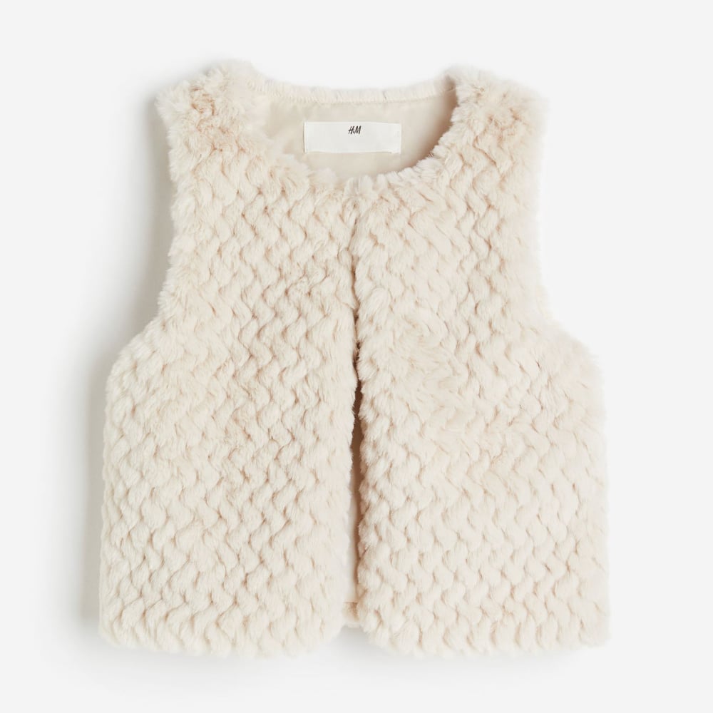 

Жилет H&M Fluffy, светло-бежевый
