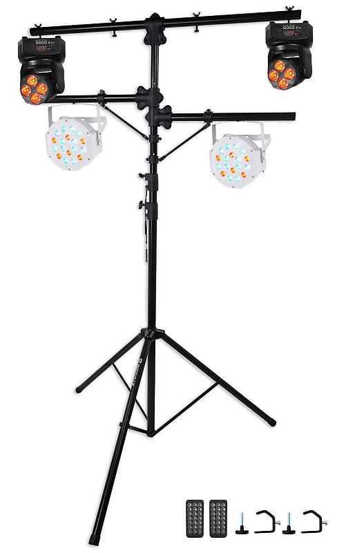 

Подставка Rockville Tripod Tree с 2) движущимися головками RGBW + (2) RGB Wash Par Can Lights RVLS1+(2) RockOn-7+(2) Rockpar50 WHT