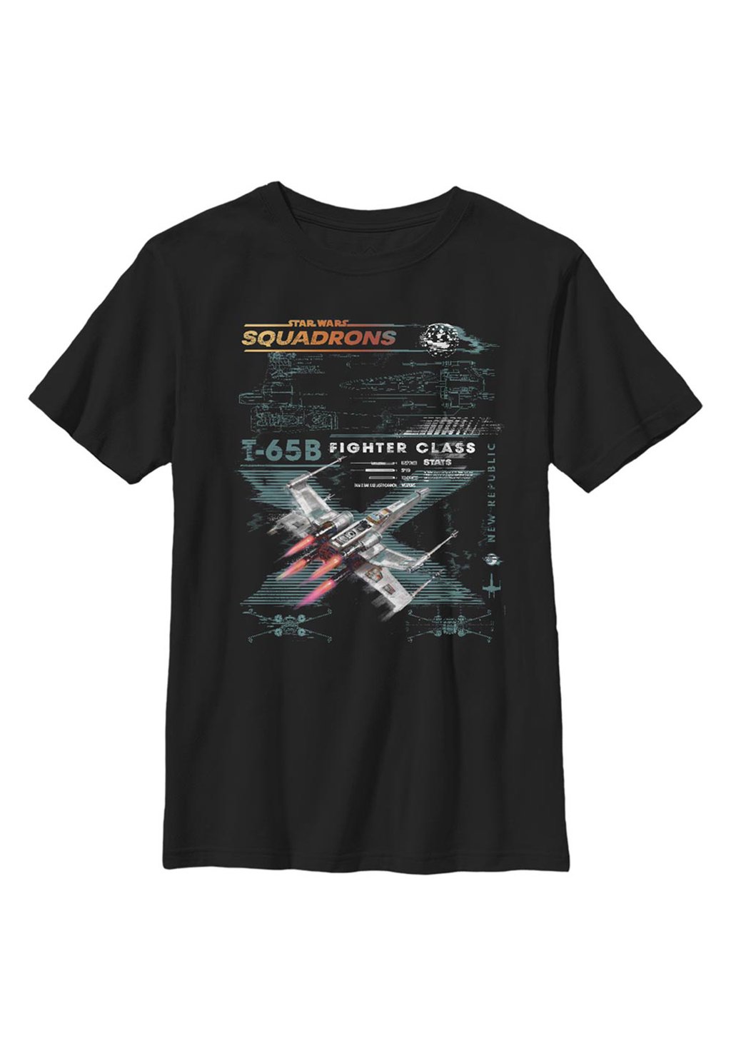 футболка с принтом Star Wars: Squadrons X-Wing Squad Scheme Star Wars, черный игра для sony ps4 star wars squadrons русские субтитры