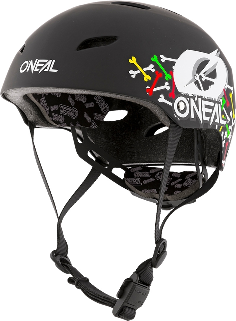 Шлем Oneal Dirt Lid Skulls молодежный велосипедный, черный/белый