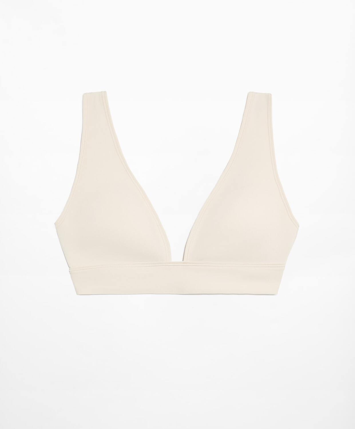 

Топ Oysho Neoprene Effect Halter, кремовый