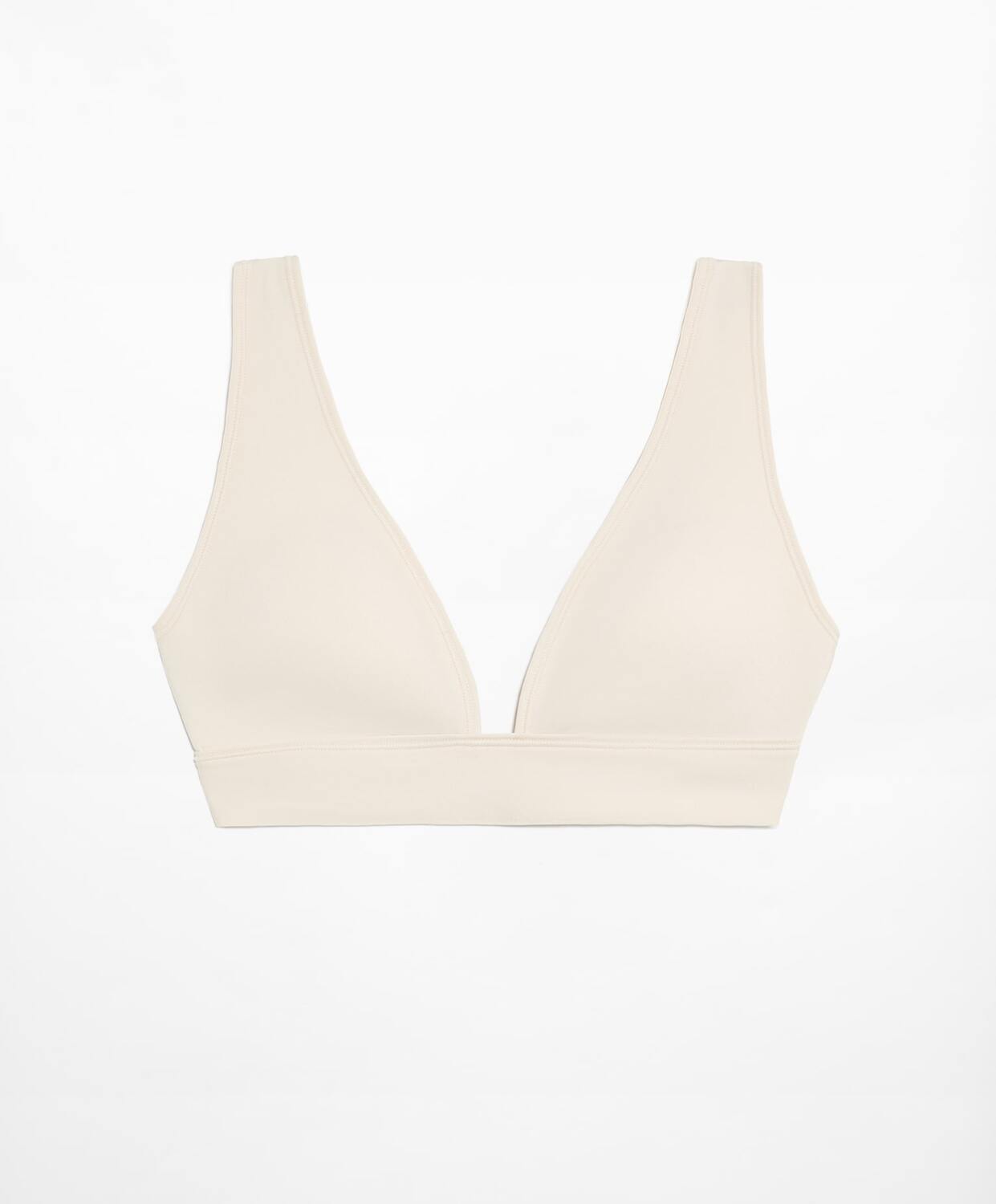 Топ Oysho Neoprene Effect Halter, кремовый